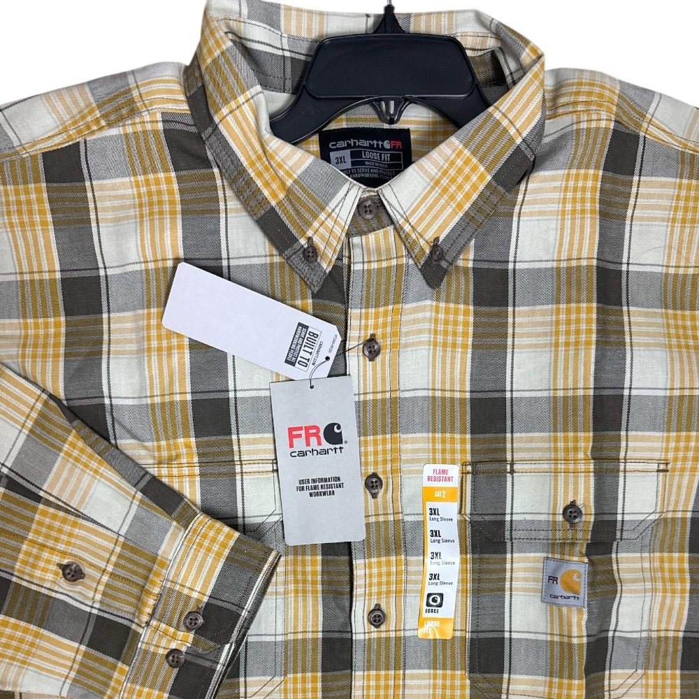 NWT Carhartt FR Flame Resistant 3XL Cat 2 Force Rugged Flex Loose Fit Twill